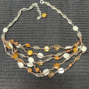❤️ Brighton Earth-colored stones necklace